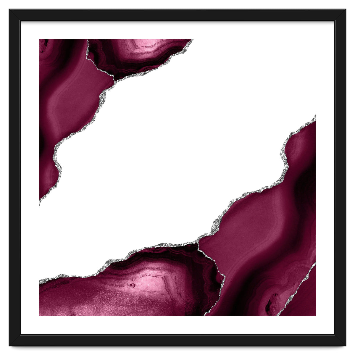 Burgundy & Silver Agate Texture 08
