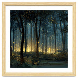Enchanted Midnight Forest with Glowing Fireflies thumbnail