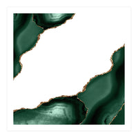 Emerald & Gold Agate Texture 16 (Print Only)