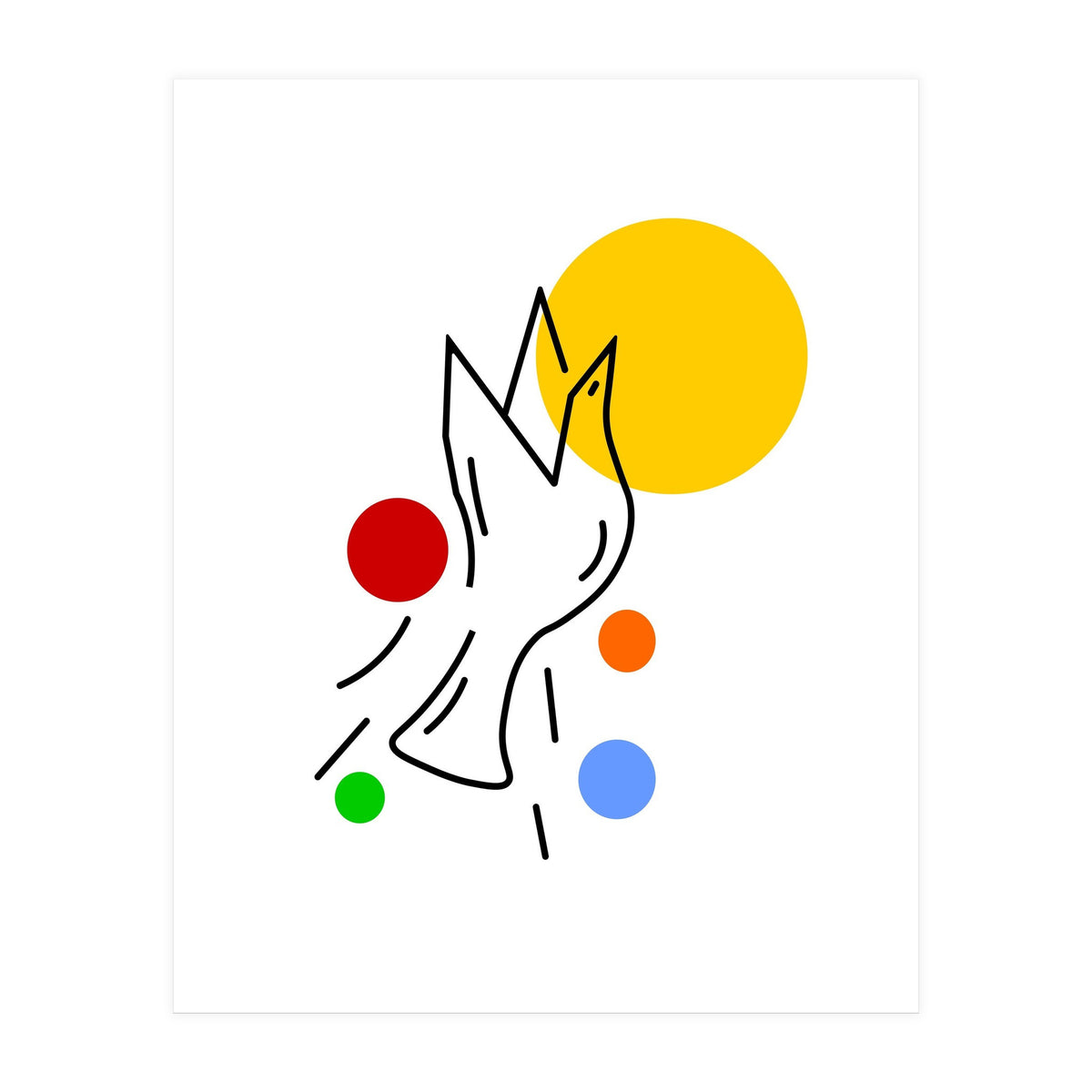 Bird In Flight  (Print Only)