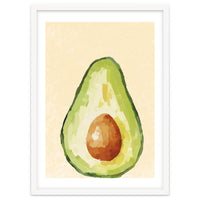 Avocado Half, Fresh Food Kitchen Art