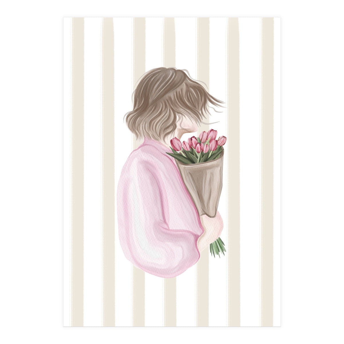 The Girl With The Tulips (Print Only)