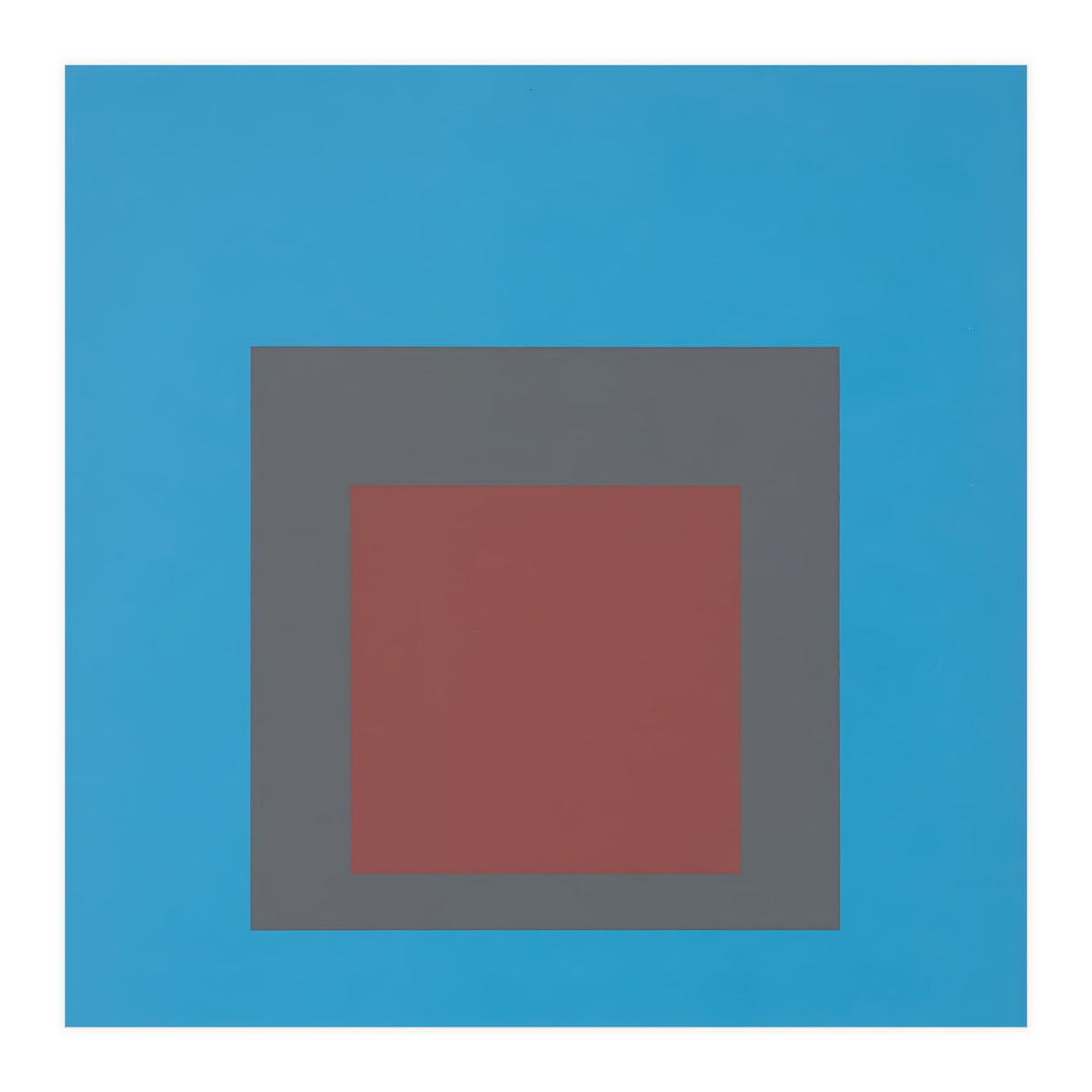 JOSEF ALBERS - HOMAGE TO THE SQUARE, BLUE, DARK RED  (Print Only)