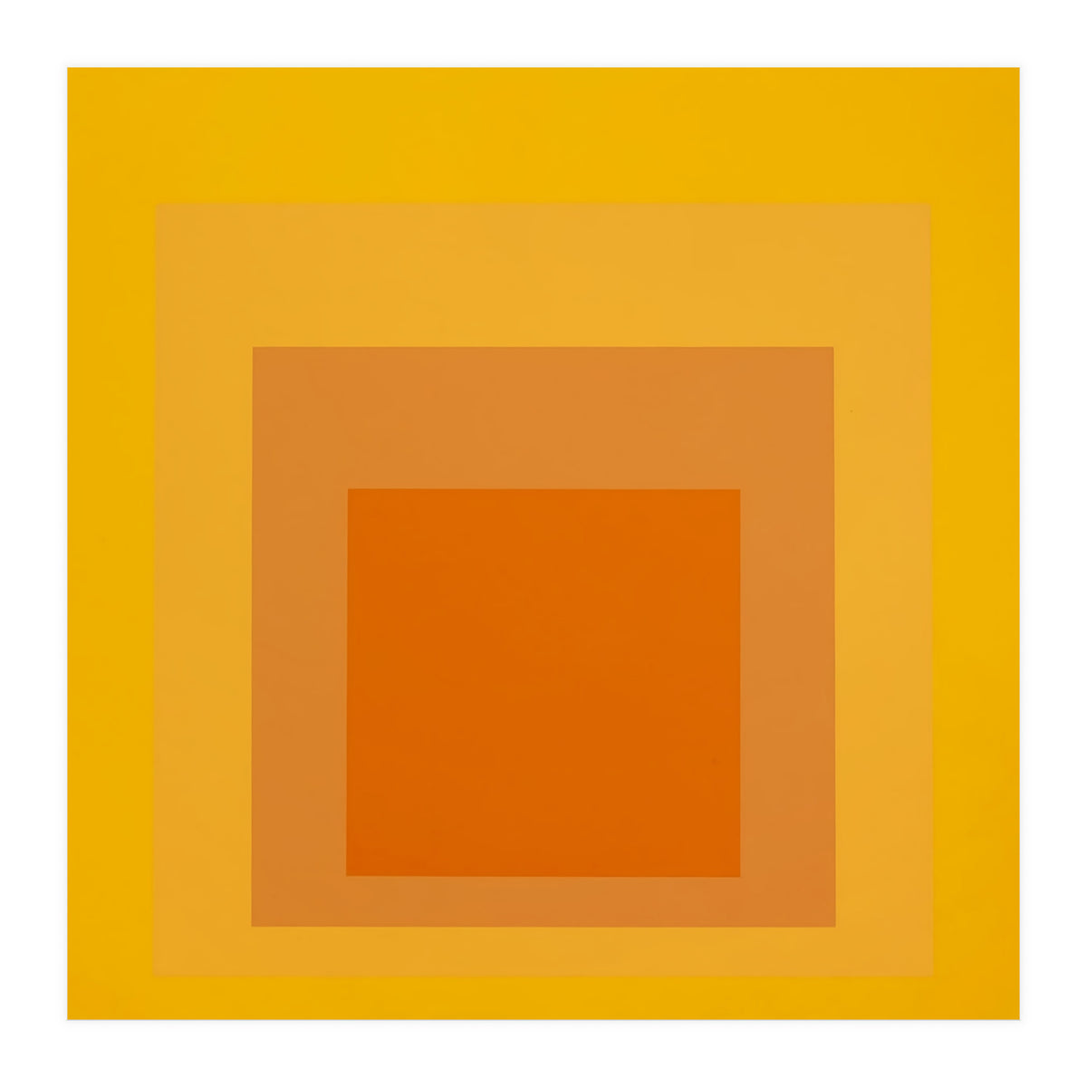 JOSEF ALBERS - HOMAGE TO THE SQUARE YELLOW ORANGE 2. HIGH RESOLUTION (Print Only)