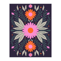 Pink And Orange Flowers (Print Only)