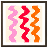 Squiggly Lines - orange, pink and cream thumbnail
