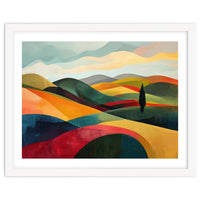 Abstract Tuscan Hills Landscape Painting