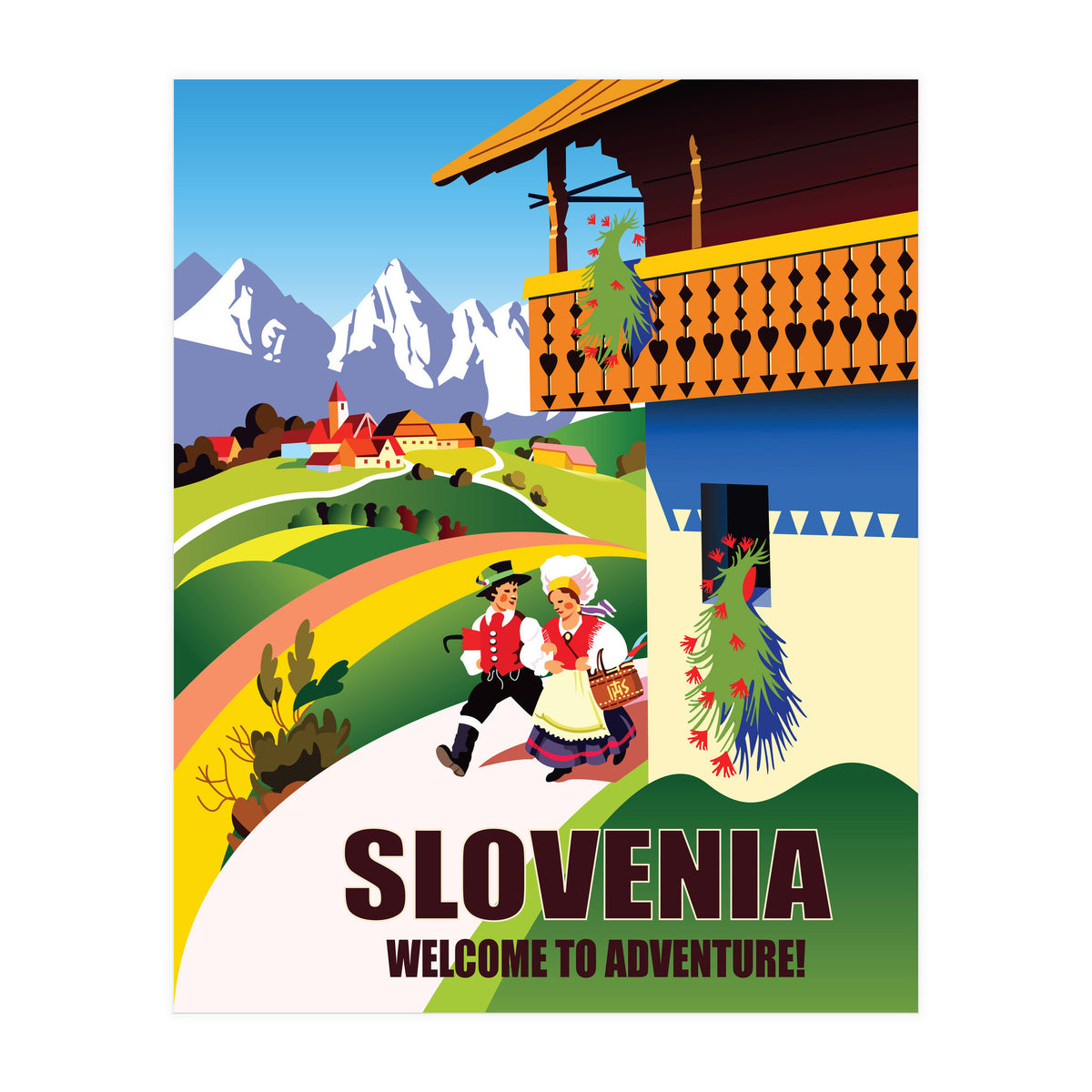 Village in Slovenia (Print Only)