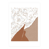 Shorelines, Girl On Ocean Beach, Sea Nature Landscape Travel Summer, Bohemian Black Woman Sand Waves Self Care (Print Only) thumbnail