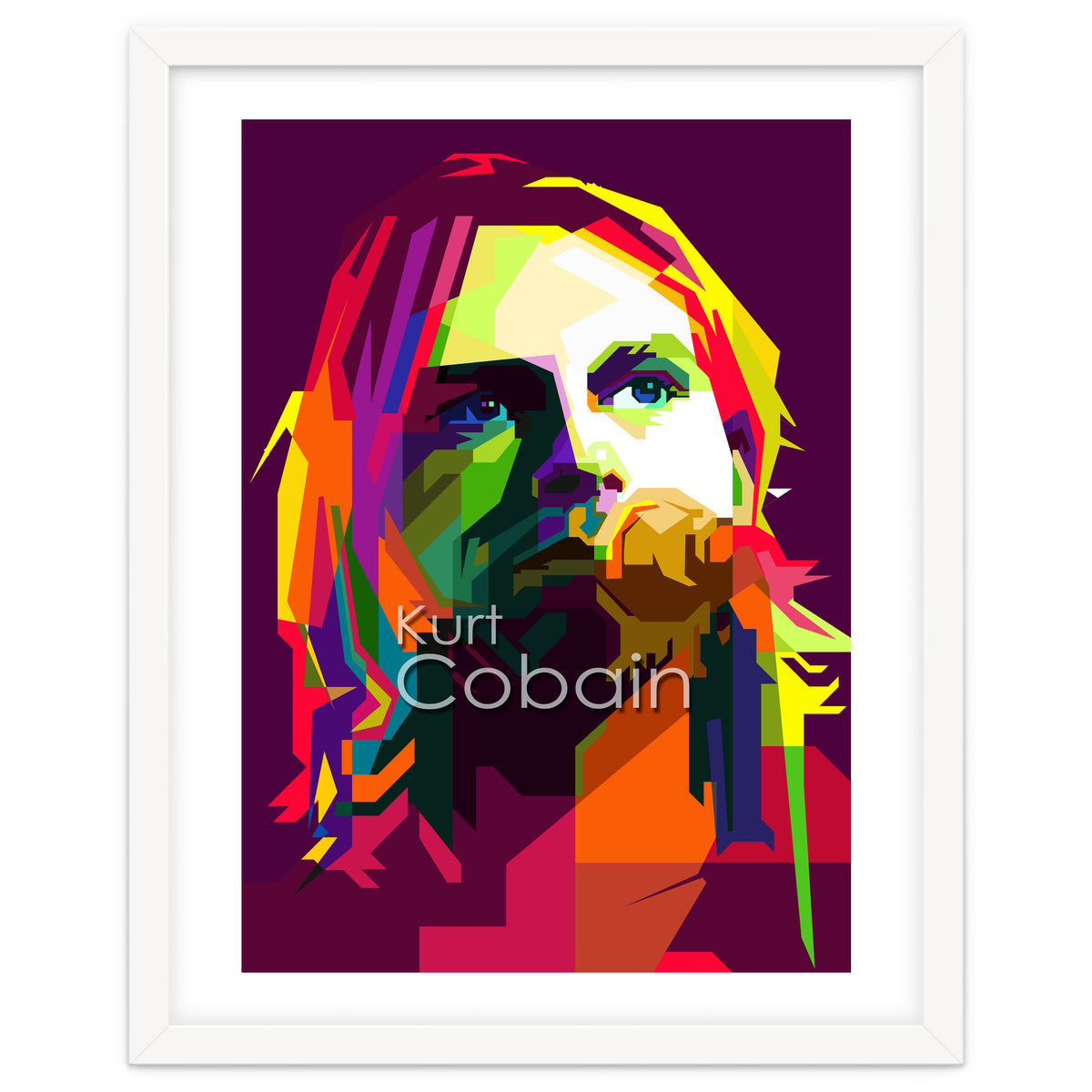 Kurt Cobain Grunge Music Pop Art WPAP