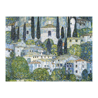 Gustav Klimt – Kirche in Cassone (1913) | Vibrant Landscape Masterpiece Art Print (Print Only)