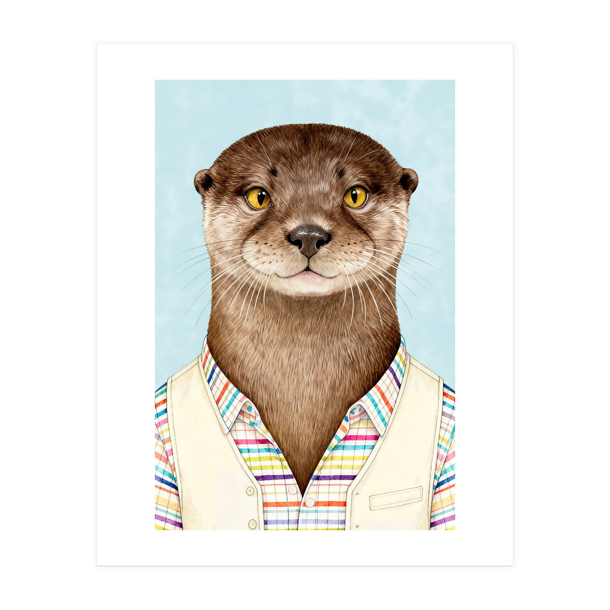 Otter Portrait in Jacket (Print Only)