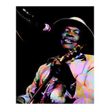 John Lee Hooker American Blues Guitarist Colorful Art (Print Only) thumbnail