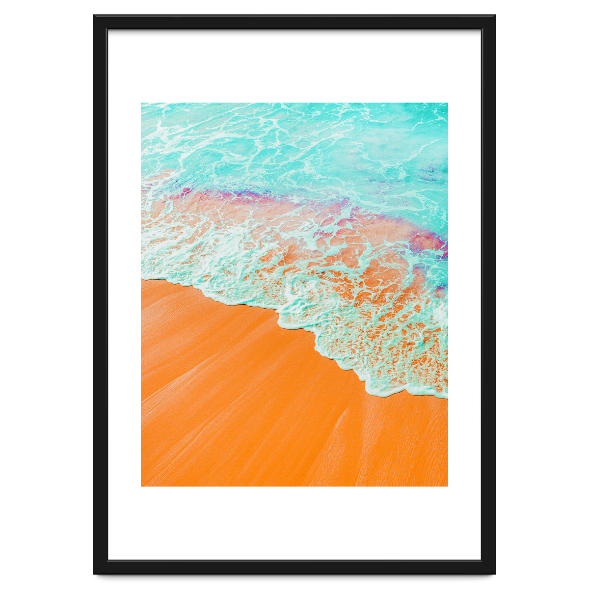 Coral Shore, Ocean Beach Photography, Summer Sea Sand Waves