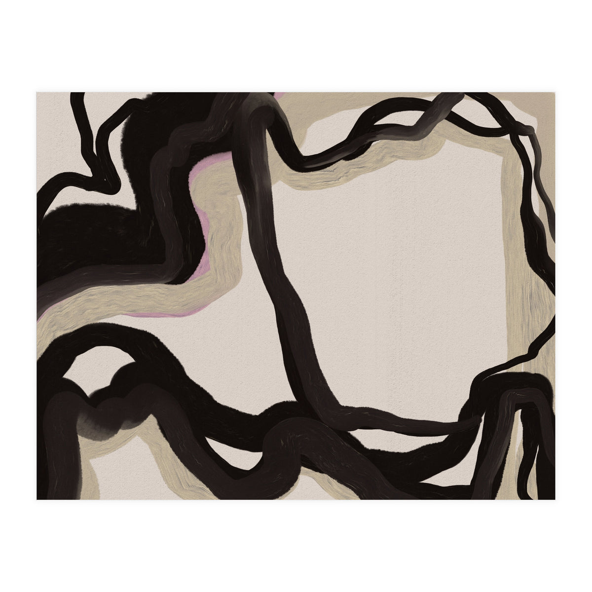 Time oil painting abstract (Print Only)