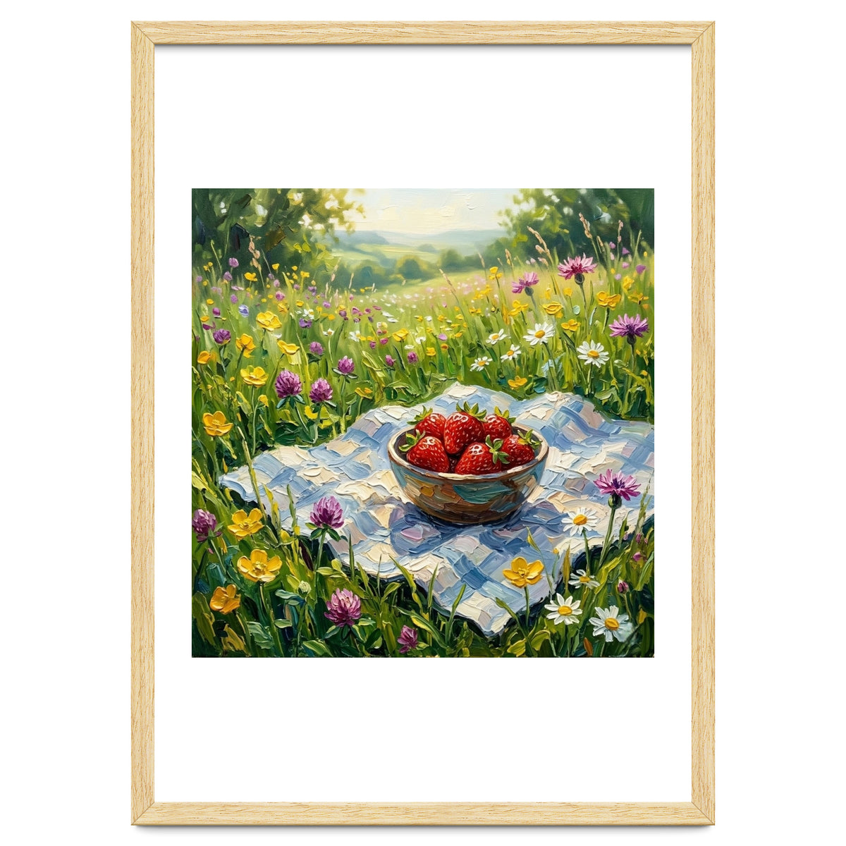 Summer Strawberries in the Meadow