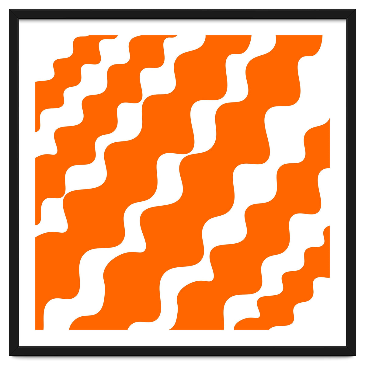 Slanting Orange Wavy Pattern