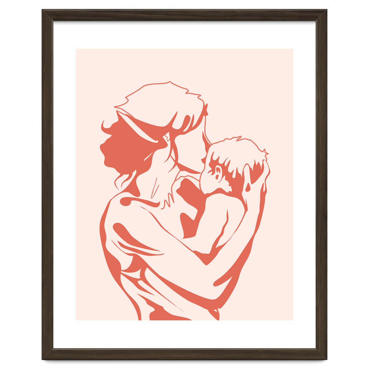 Motherhood, Human Emotion Line Art, Mother Parents Child Baby, Love Care Expression Bohemian Concept
