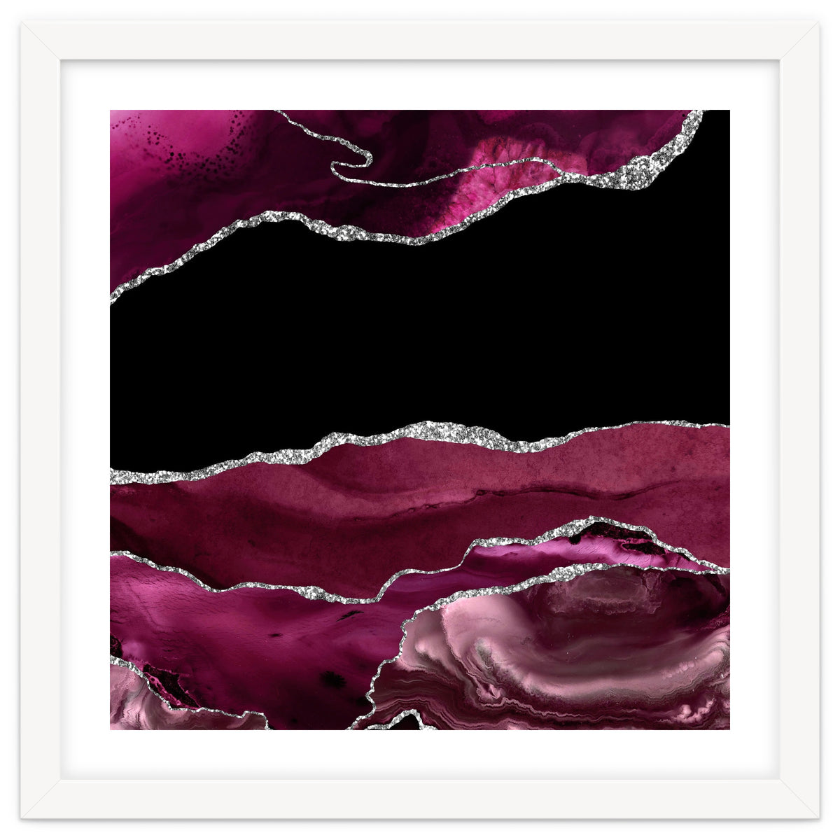 Burgundy & Silver Agate Texture 02