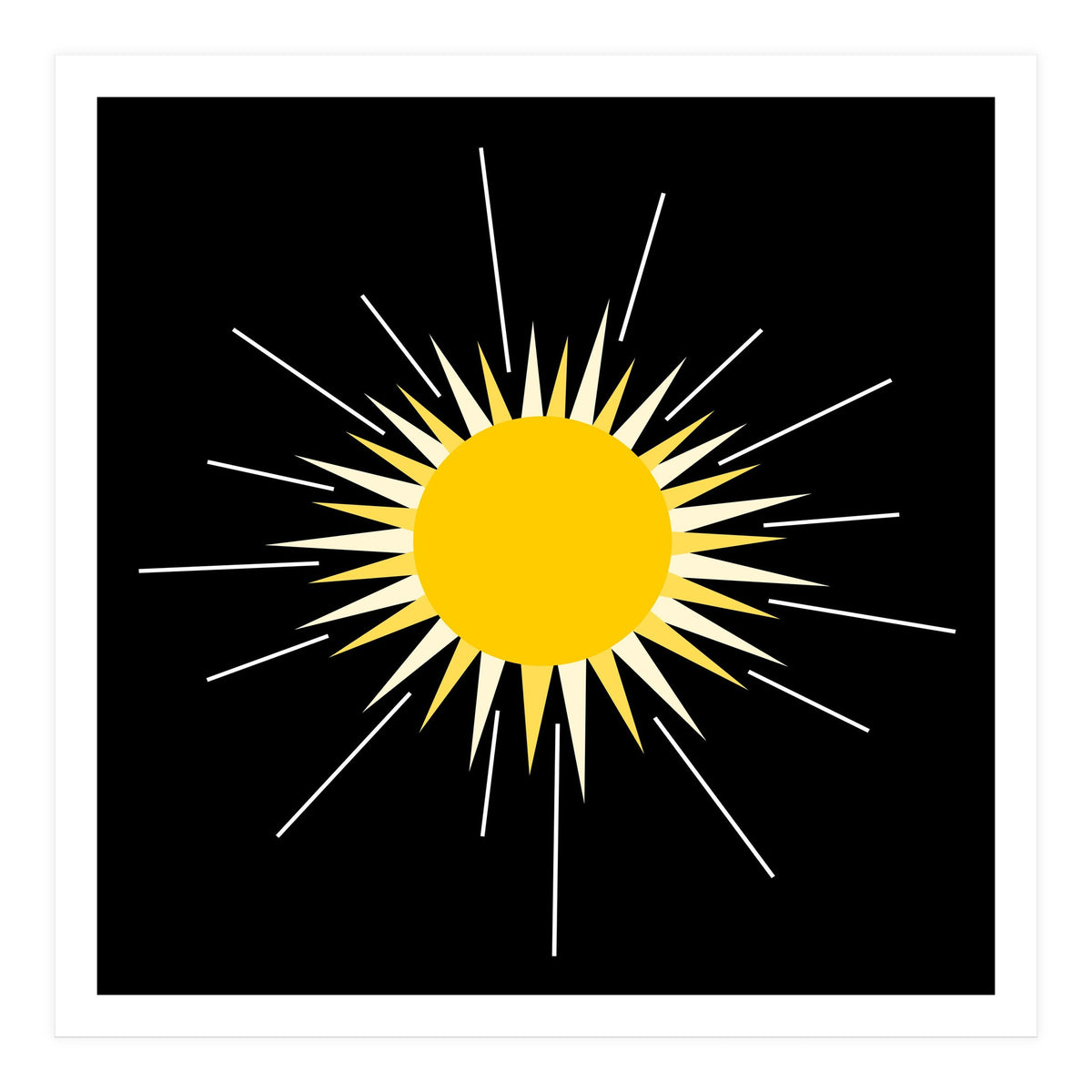 Yellow Bright Radiant Shinning Sun (Print Only)