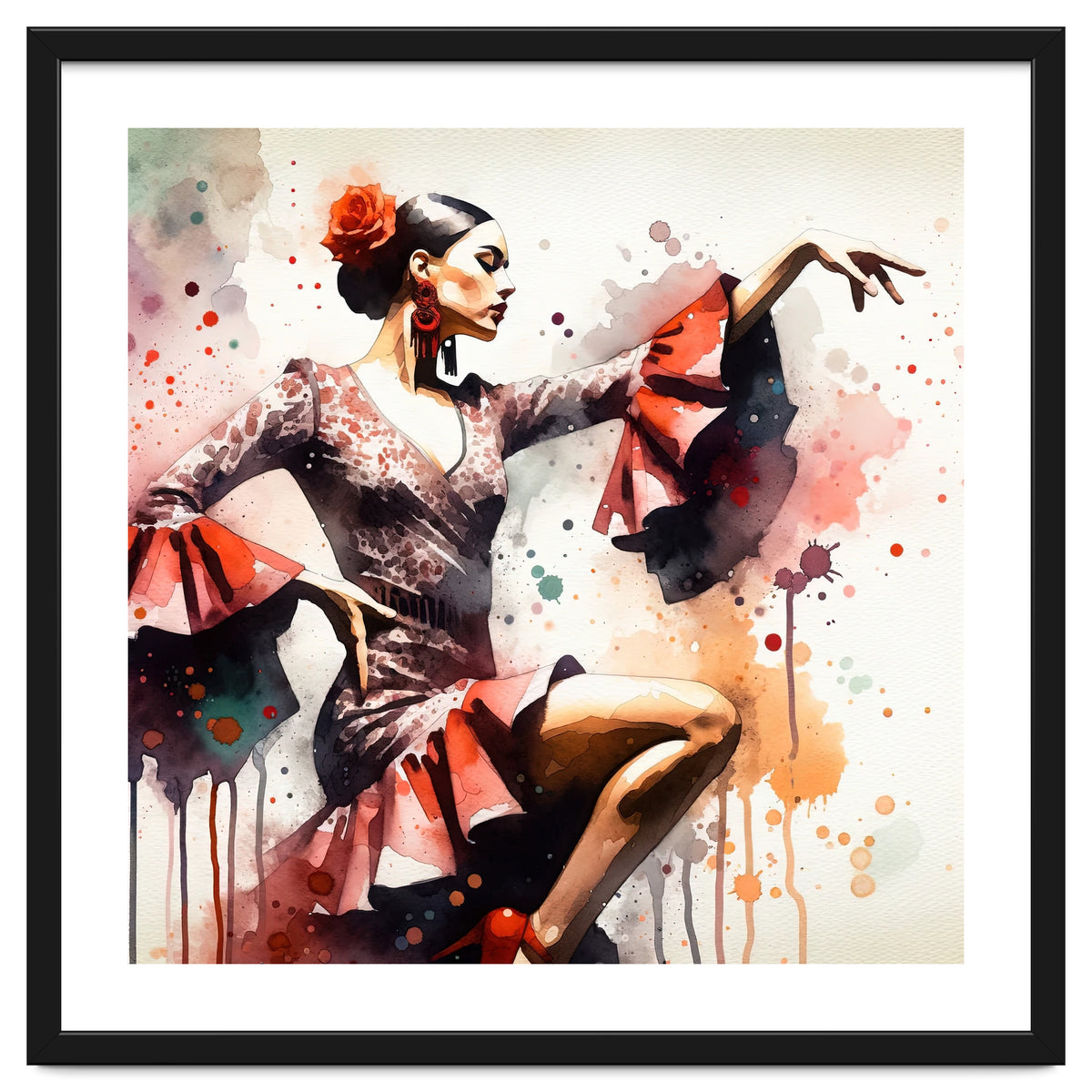 Scarlet Flamenco Side Pose