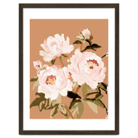 Blush Peony Painting, Floral Wall Art, Neutral Flower Print, Peony Art