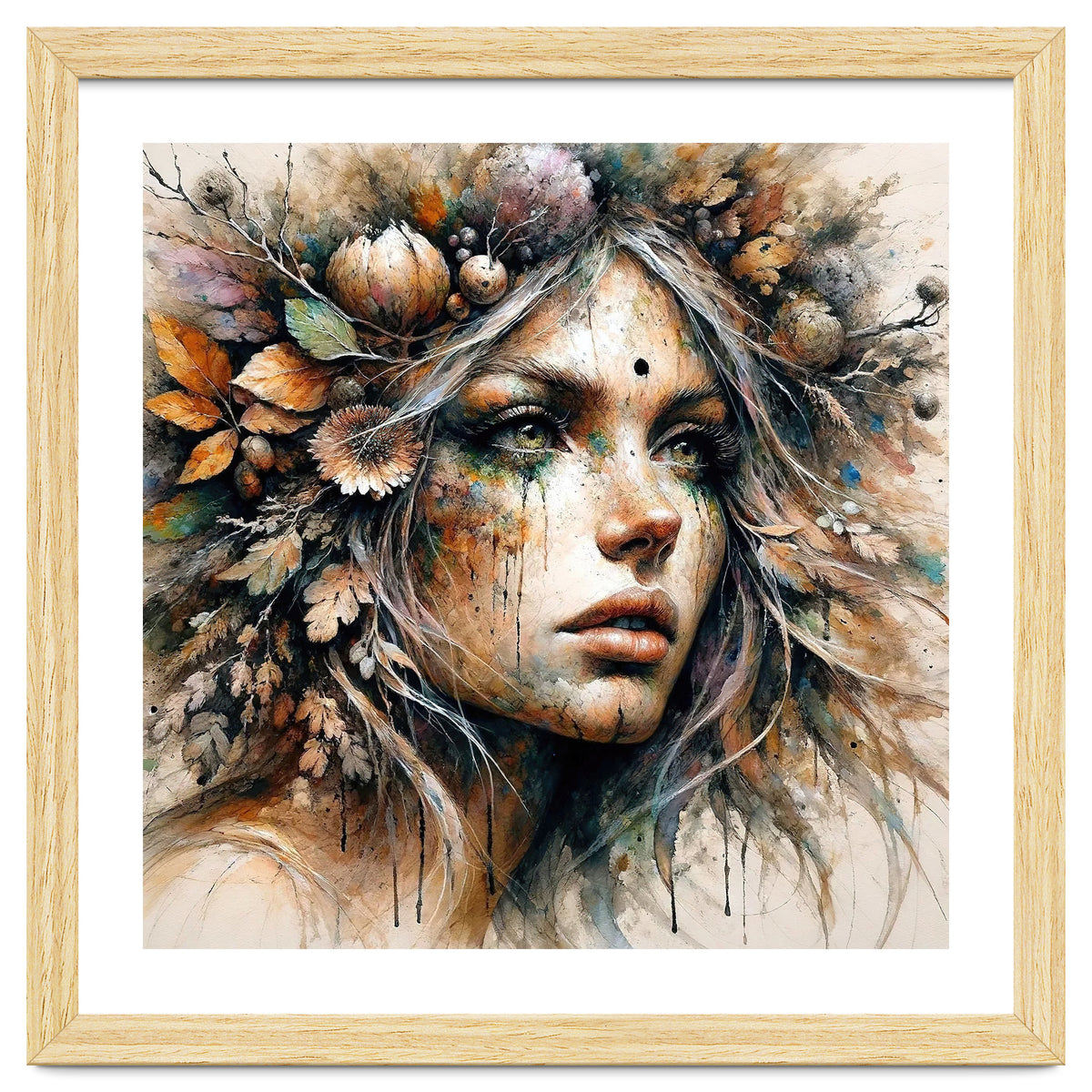 Harvest Crown Druid Woman Portrait