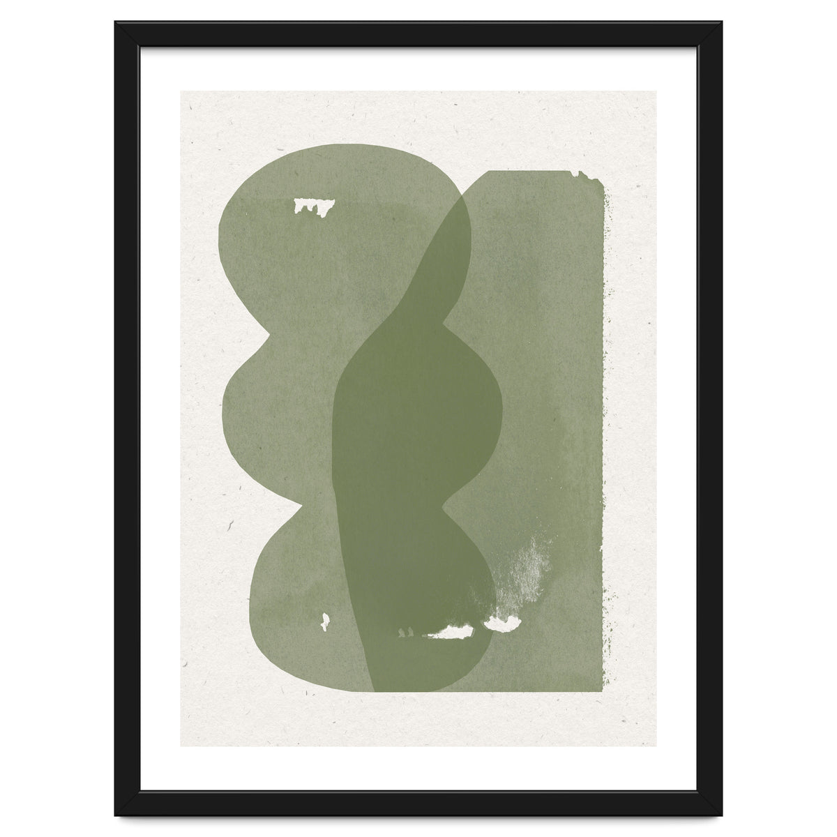 GREEN WATERCOLOR SHAPES NO.1