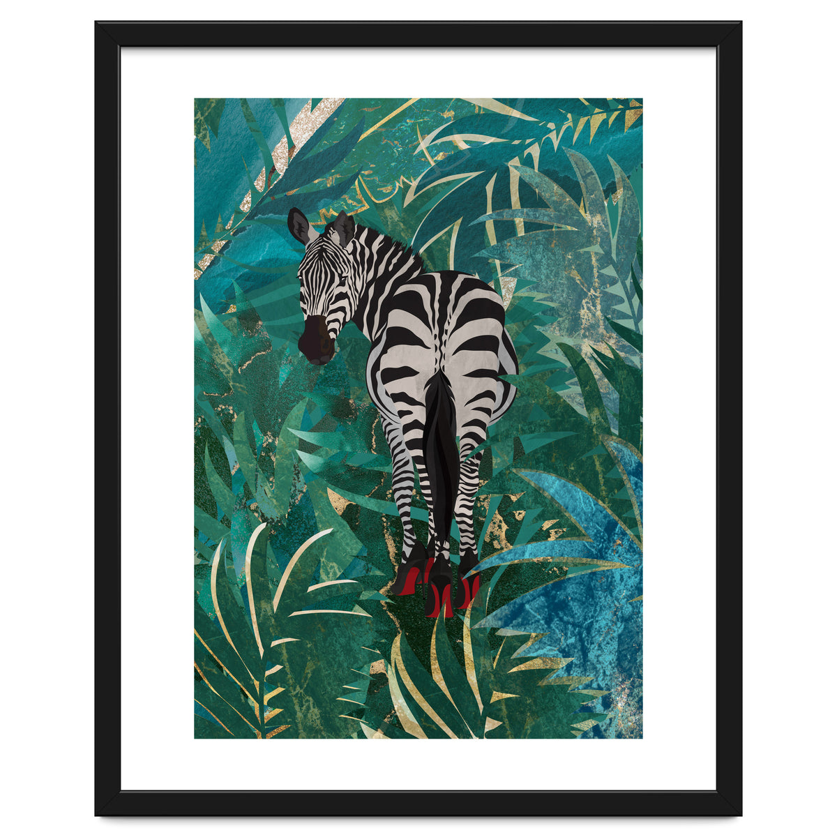Zebra in the Jungle Heels