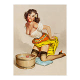 Pinup Girl Bobbing For Apples (Print Only) thumbnail