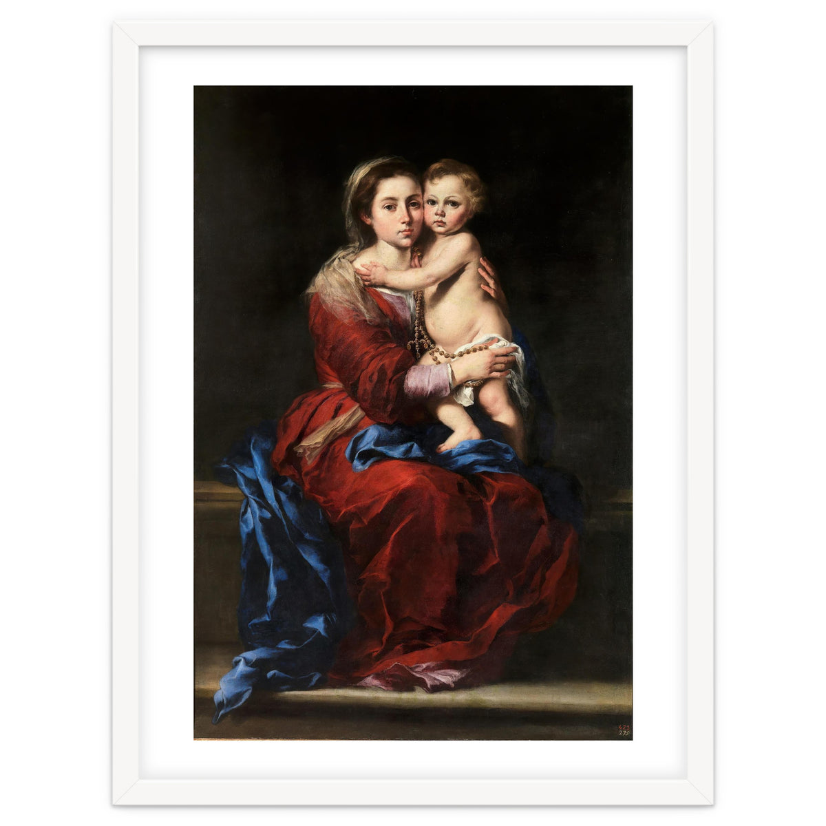 Bartolomé Esteban Murillo / 'Our Lady of the Rosary', 1650-1655, Spanish School, Oil on canvas.