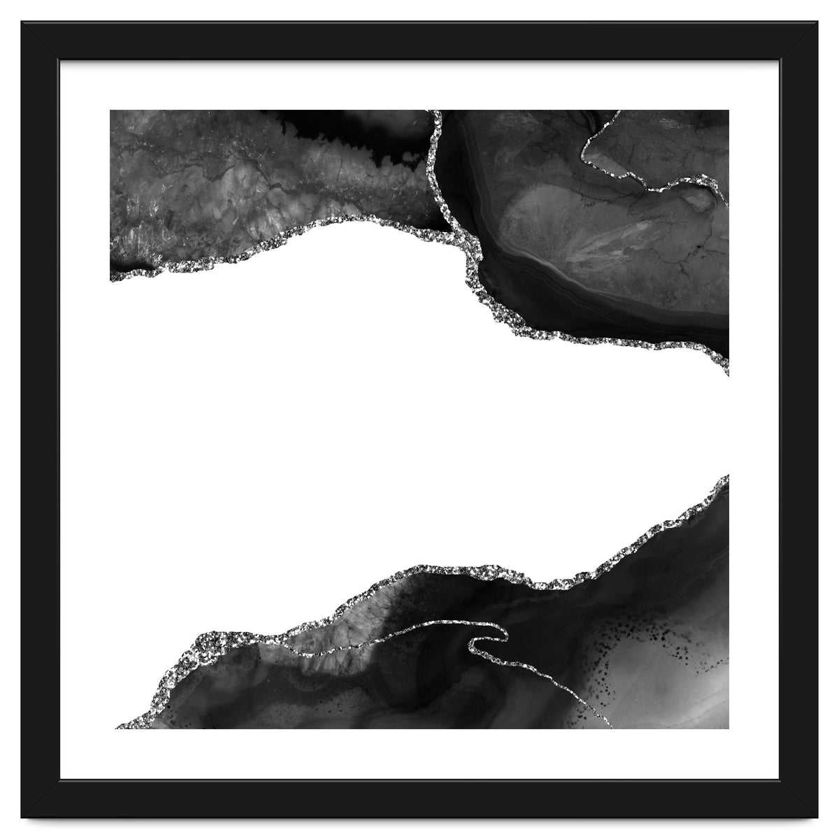 Black & Silver Agate Texture 09