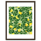 Lemonade Garden, Green Fresh Lemon Botanical Illustration, Vibrant Summer Tropical Fruit Nature thumbnail