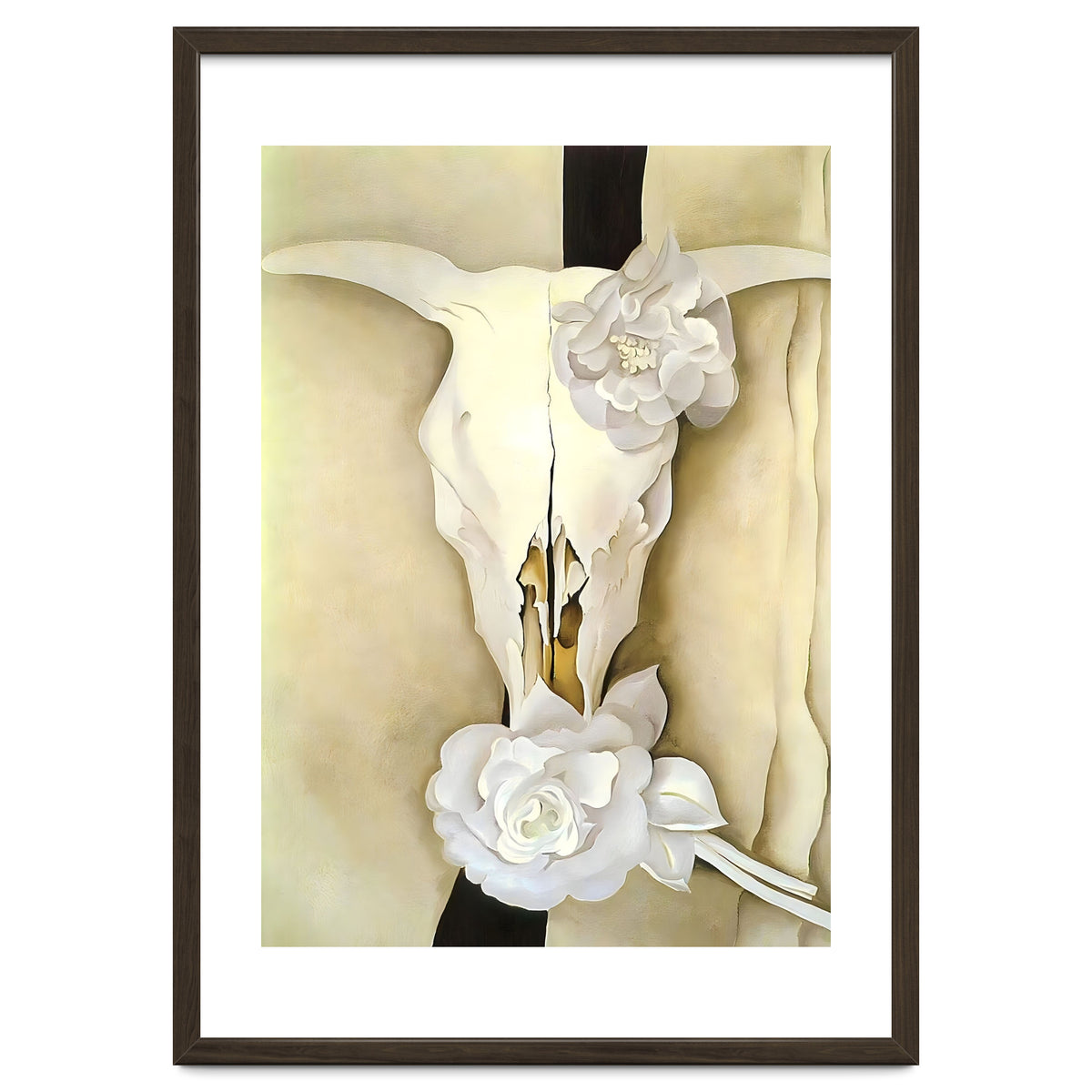 Georgia O’Keeffe – Cow’s Skull with Calico Roses (1931) | Iconic Southwestern Still Life with Desert Symbolism