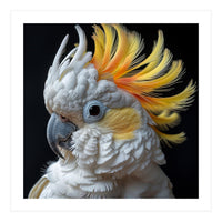 White Cockatoo With Yellow Crest Portrait (Print Only)