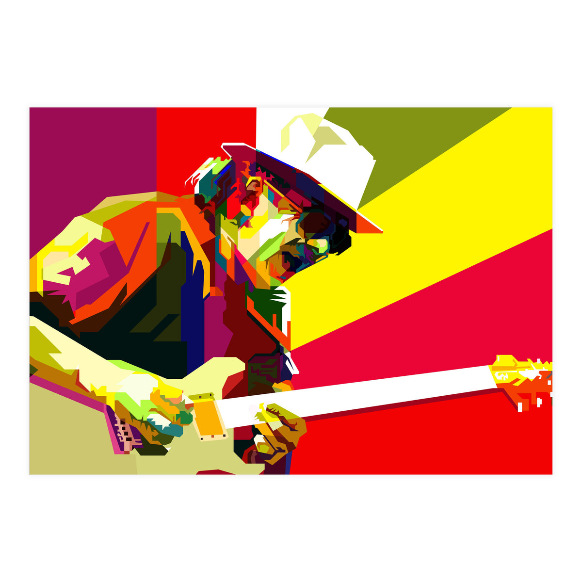 Carlos Santana Latin Guitarist Pop Art Wpap (Print Only)