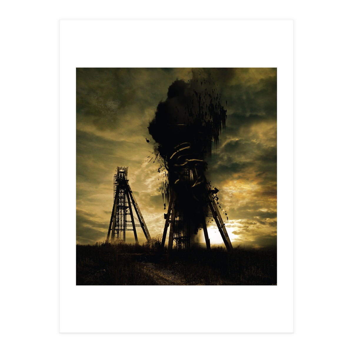 Oil Gusher Collage (Print Only)