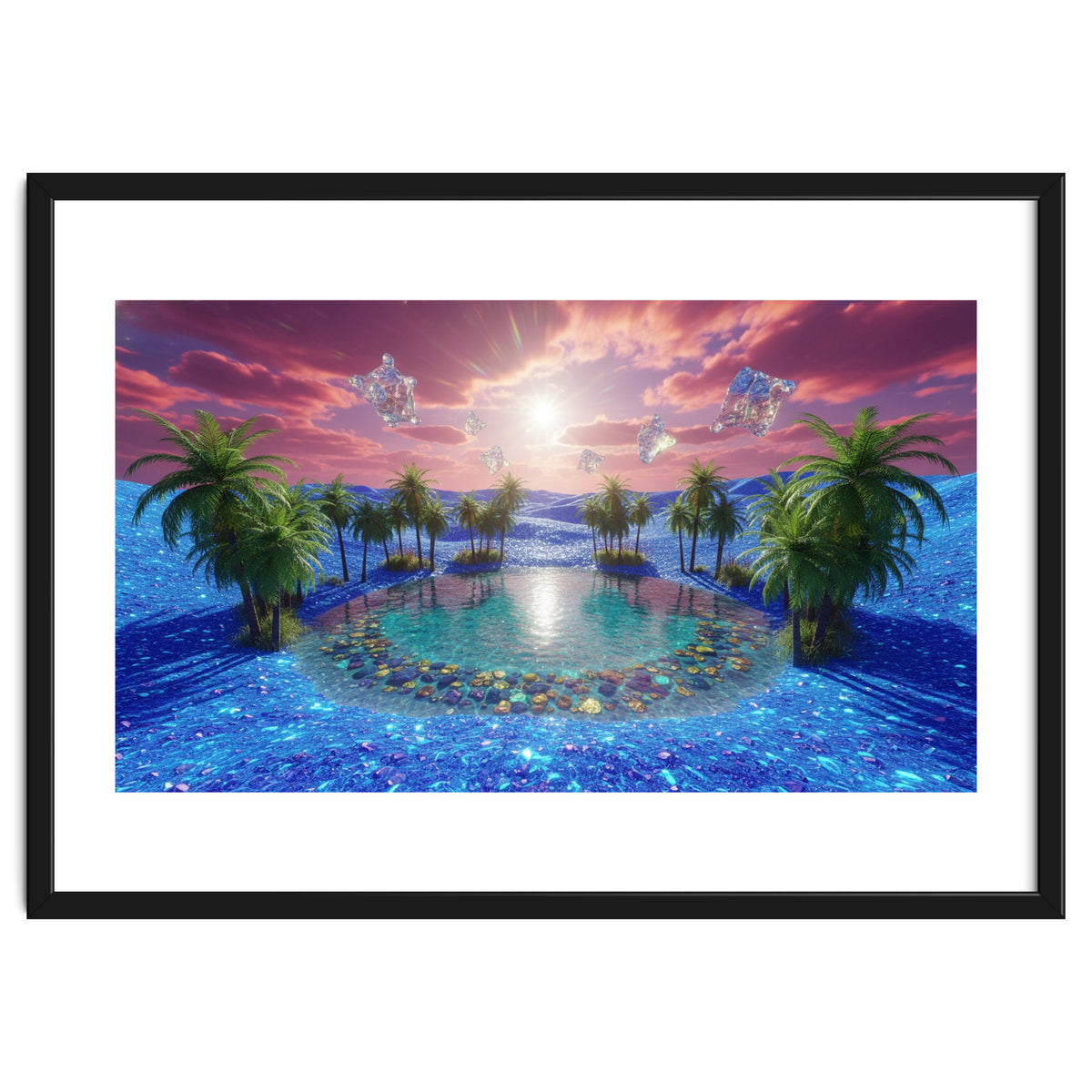 Oasis of Dreams: Surreal Tropical Landscape