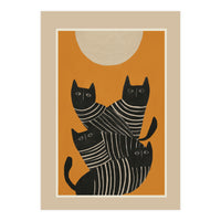 Abstract Black Cats (Print Only)