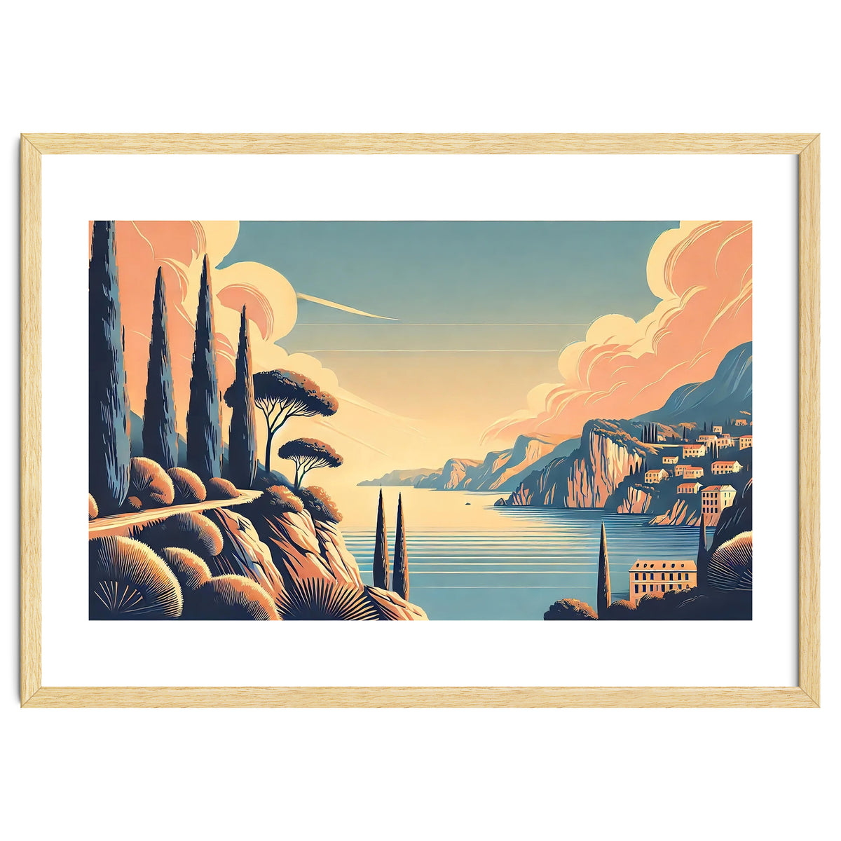 Vintage French Riviera Poster, France