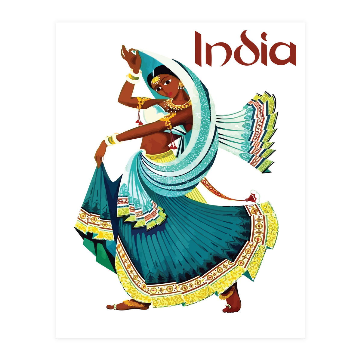 India Dancing Girl (Print Only)