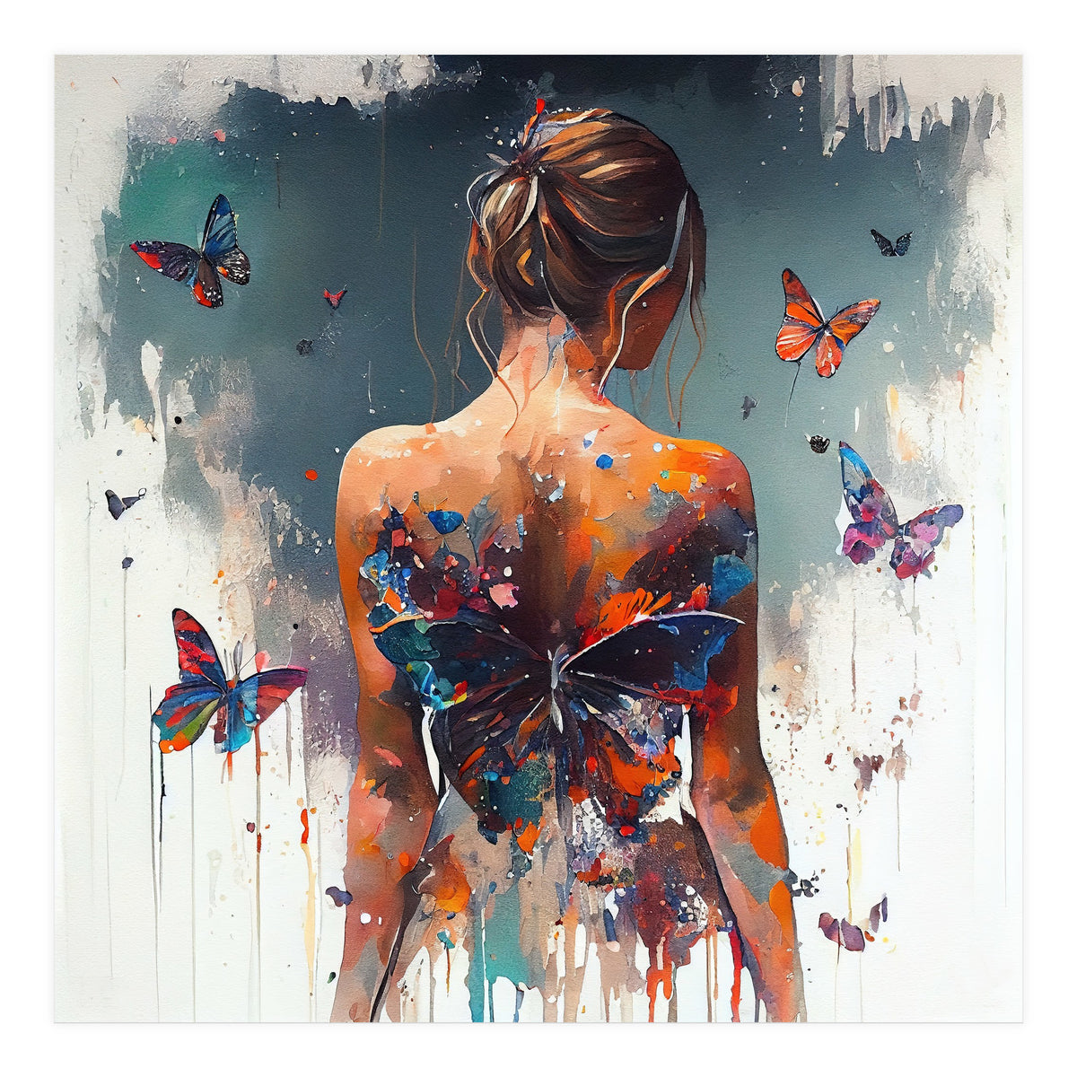 Powerful Butterfly Woman Body #4 (Print Only)