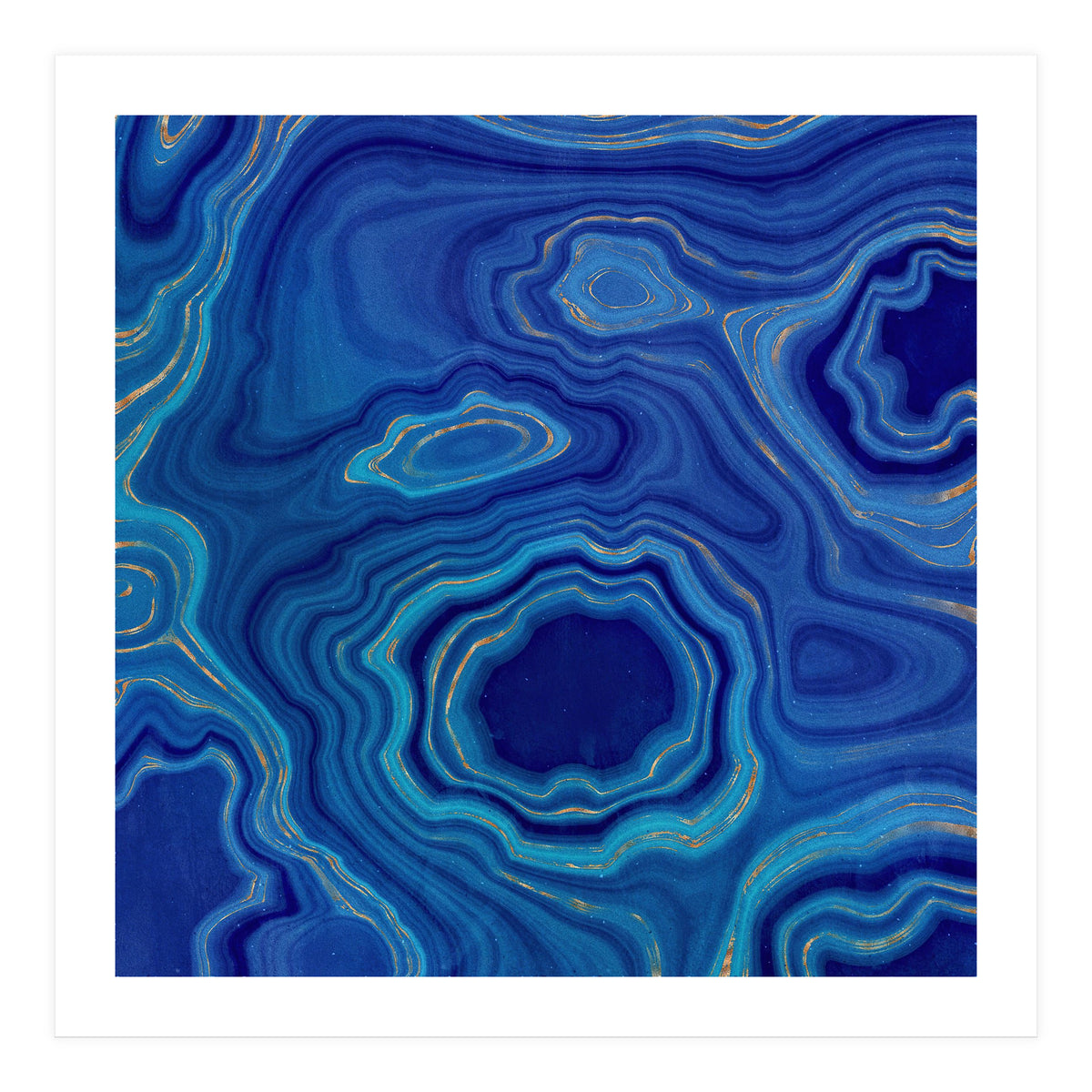 Blue Agate Texture 04 (Print Only)