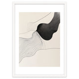 Abstract Black And White Organic Flowing Lines Art thumbnail