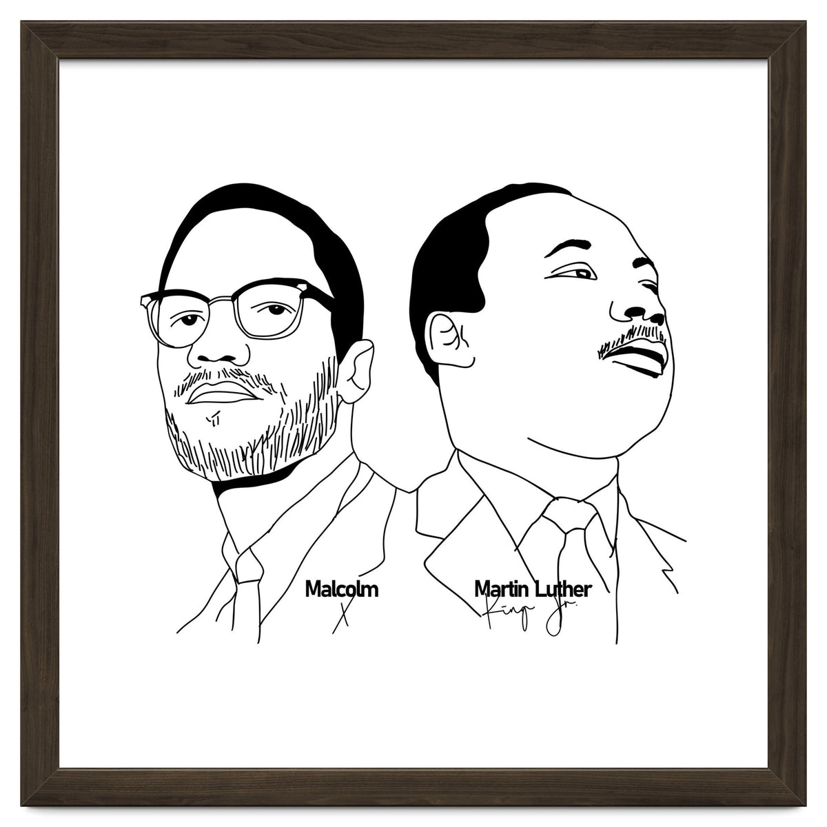 Martin Luther King Jr and Malcolm X