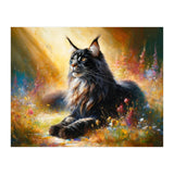 Majestic Lynx In Blooming Meadow (Print Only) thumbnail