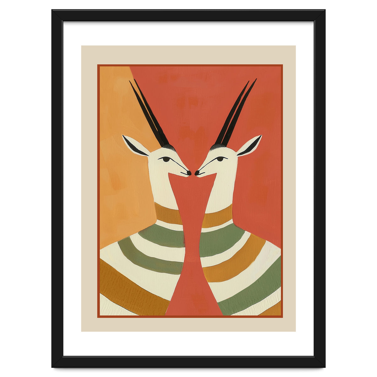 Two Gazelles In Stillness