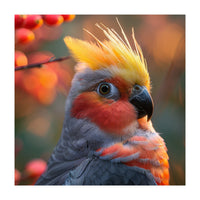 Close Up Portrait Of A Cockatiel Bird (Print Only)