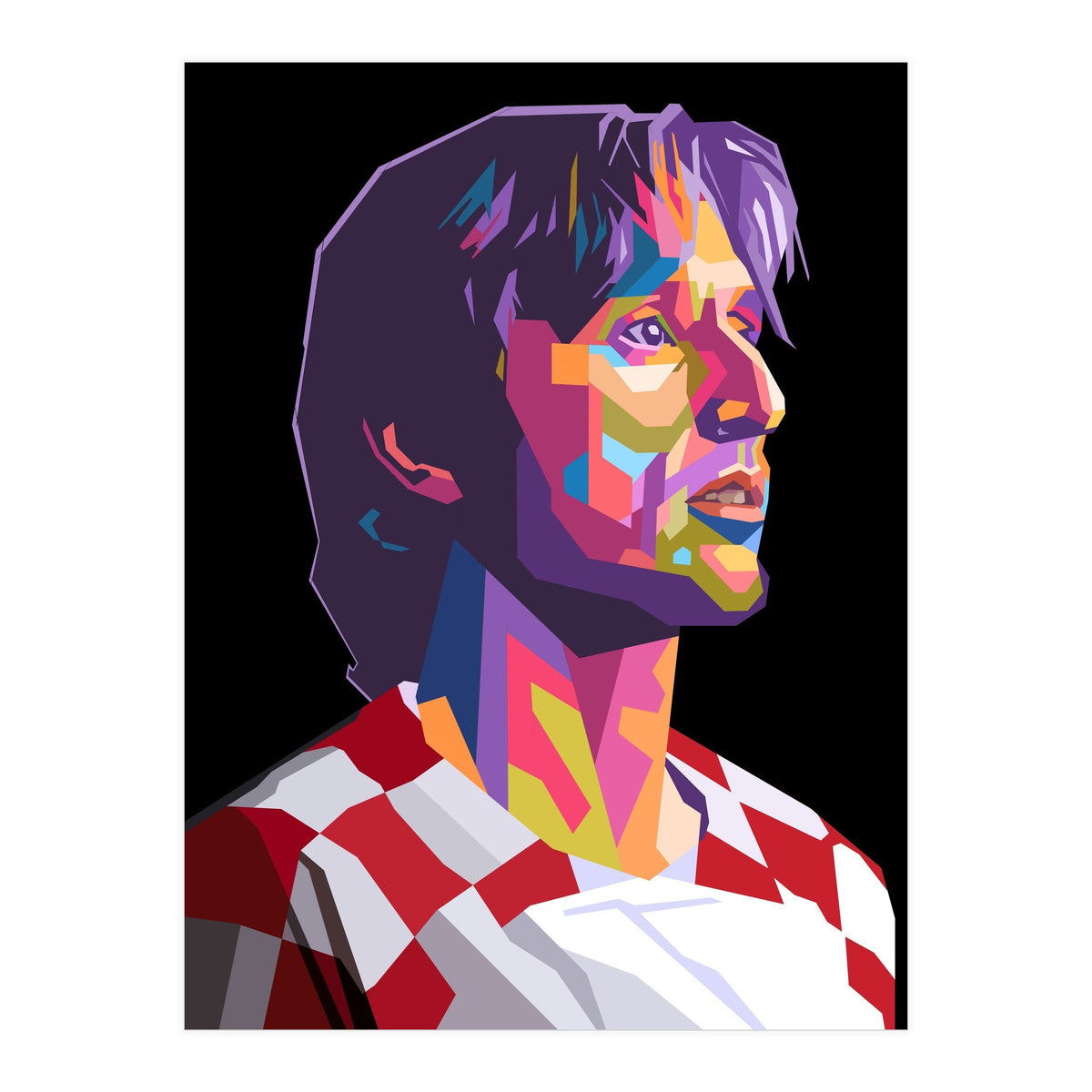 Luka Modric pop art portrait (Print Only)