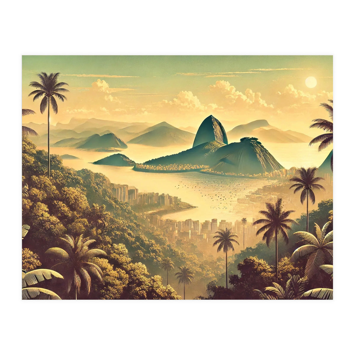 Vintage Brazil, Rio De Janeiro Tropics Poster (Print Only)